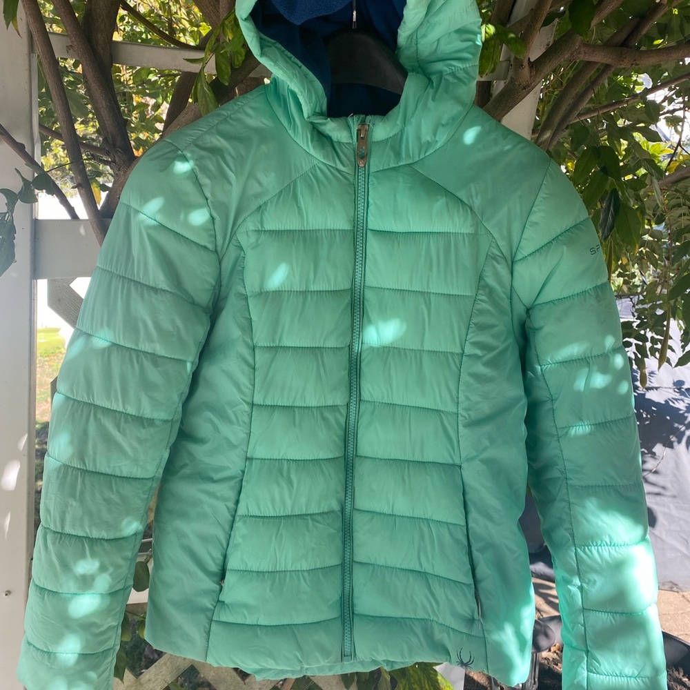 Spyder Winter Snow Jacket Girls 16 Mint Green